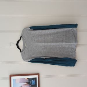 O'neill grey & blue long sleeve tee in medium